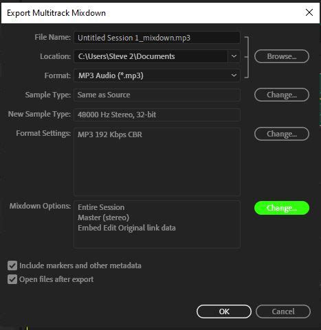 sesx|Audition saving only .sesx file option